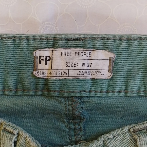 Free People Skinny Stretch Corduroy Pants 27 - Picture 5 of 12